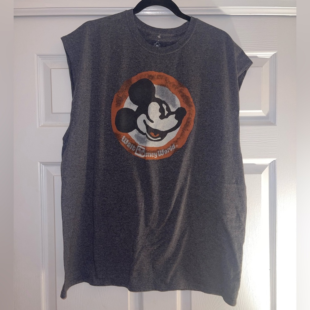 Disney Gray Mickey Mouse Tank Top - Picture 1 of 7